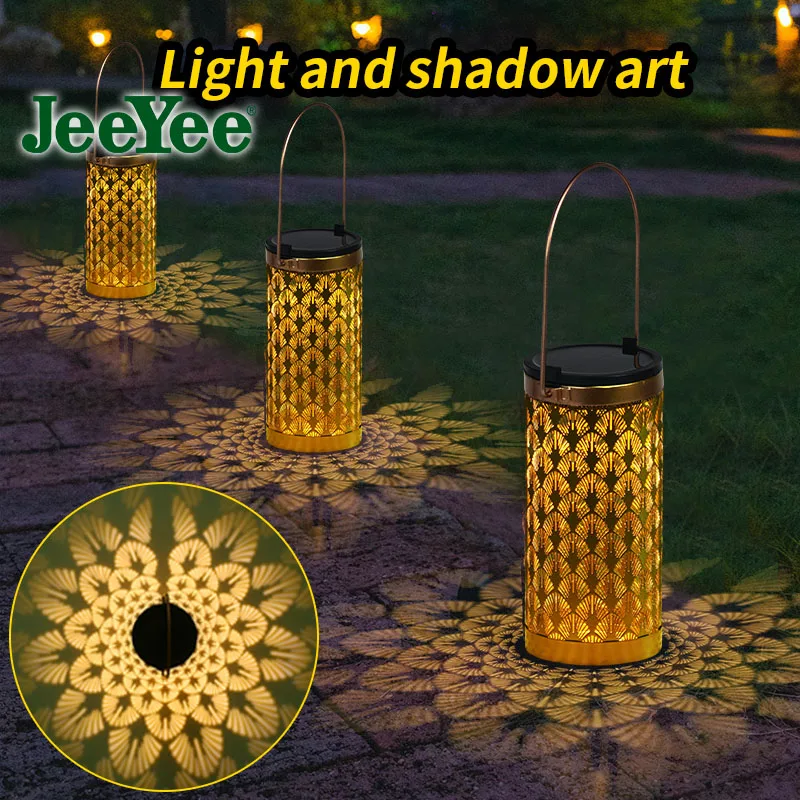 Solar Powered Lamp Retro Solar Lantern Lights Light shadow Outdoor Garden Lights - £163.77 GBP