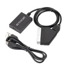 Hdmi To Scart Converter 1080p Hd Audio Video Adapter For Hdtv Dvd Sky Box Stb - £17.65 GBP