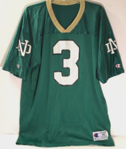 Notre Dame Fighting Irish Joe Montana #3 Vintage 90s NCAA Green White Je... - $50.85