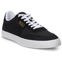 Polo Ralph Lauren Men Low Top Sneakers Court VLC SK Size US 11.5D Black Suede - $79.20