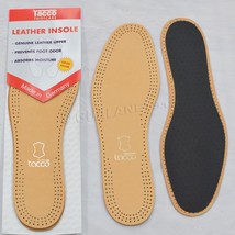 Taco 613 Luxus Comfort Leather Insoles Black / Tan Flat Shoe Inserts - O... - $11.66