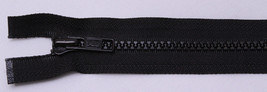 12 Zippers - Vislon 16&quot; Black Separating Zippers by YKK® - M412.01-12zips - $23.97