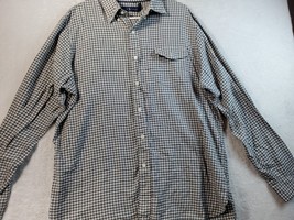 Ralph Lauren Shirt Mens Size XL Black White Check Long Sleeve Collar Button Down - £15.25 GBP