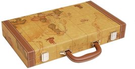 Open Box! 15&quot; Middleton Games Leatherette Backgammon Set - Brown Map - £43.32 GBP