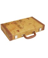 Open Box! 15&quot; Middleton Games Leatherette Backgammon Set - Brown Map - $75.22 CAD