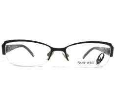 Nine West Eyeglasses Frames 422 0003 Black Brown Cat Eye Half Rim 53-17-130 - £40.12 GBP