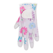 Surprizeshop Leather Comfort Stretch Ladies Golf Glove - Daisy Dream.  S, M, L. - £12.00 GBP