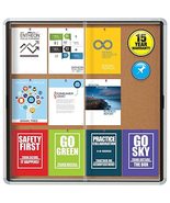 Quartet Enclosed Cork Bulletin Board, 38&quot; x 39&quot; or 12 Sheets, 2 Sliding ... - $480.20