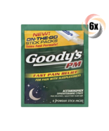 6x Packs Goody&#39;s PM Pain Relief Nighttime Sleep Aid Powder ( 6 Sticks Pe... - €17,51 EUR