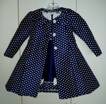 BONNIE JEAN GIRLS 2-PC SLEEVELESS DRESS/LS COAT-3T-NWOT-100% POLYESTER-A... - $23.36