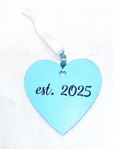 Misty Blue Personalized Wedding Keepsake Hanging Ornament Decoration - $7.00