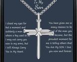Birthday Gifts for Son from Mom, Cross Necklace for Men Black Silver Gol... - $27.87