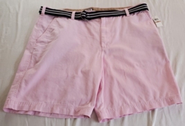 NWT Izod Pink Belted Cotton Shorts Mens Size 42 - £15.50 GBP