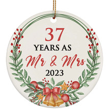 37 Years As Mr And Mrs 37th Weeding Anniversary Ornament Christmas Gifts Decor - £11.62 GBP