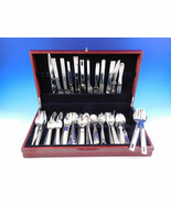 Designer Mixed Stainless Steel Flatware Set #1 Service 62 Pieces Modern ... - $2,564.63 CAD