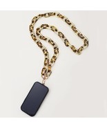 Acrylic Chain Link Crossbody Phone Strap Gold Tortoise - $24.75