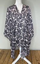 lane Bryant NWT $49.95 women’s Patterned kimono scarf One size black L6 - £20.99 GBP