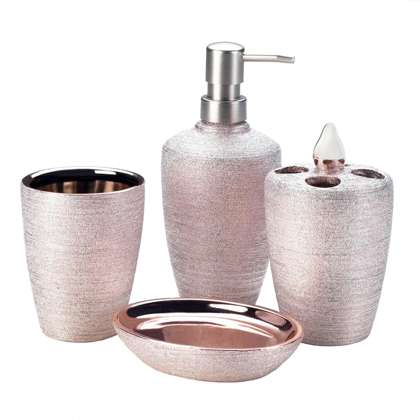 Rose Golden Shimmer Bath Acessories - $527.17 MXN