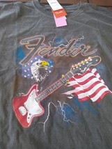 Fender Guitar-Distressed Logo/Bandiera/Aquila Uomo T-Shirt ~ Mai Worn ~ S M L XL - £19.82 GBP+