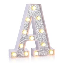 Led Letter Lights Sign Light Up Silver Letters Letter Sign For Night Lig... - $14.99