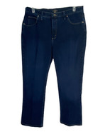 Riders By Lee Womens Jeans Size 18 Petite Dark Wash Blue Stretch Denim Mom  - £17.70 GBP