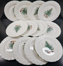 12 Nikko Happy Holidays Dinner Plate Set Christmas Tree Holiday Dishes Japan Lot - £142.62 GBP