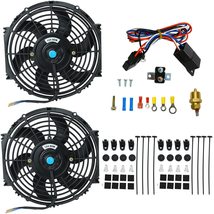 10&#39;&#39; BK Electric Radiator Cooling Fan + Thermostat Relay &amp; Mounting Kit ... - $59.17