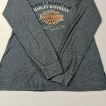 Harley Davidson Shirt Women’s Large Gray Long Sleeve Smoky Mountain Tennessee image 11