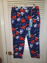 Old Navy Size 12 The L/E Pixie Tropical Ankle Length Pants Stretch Pocke... - £17.80 GBP