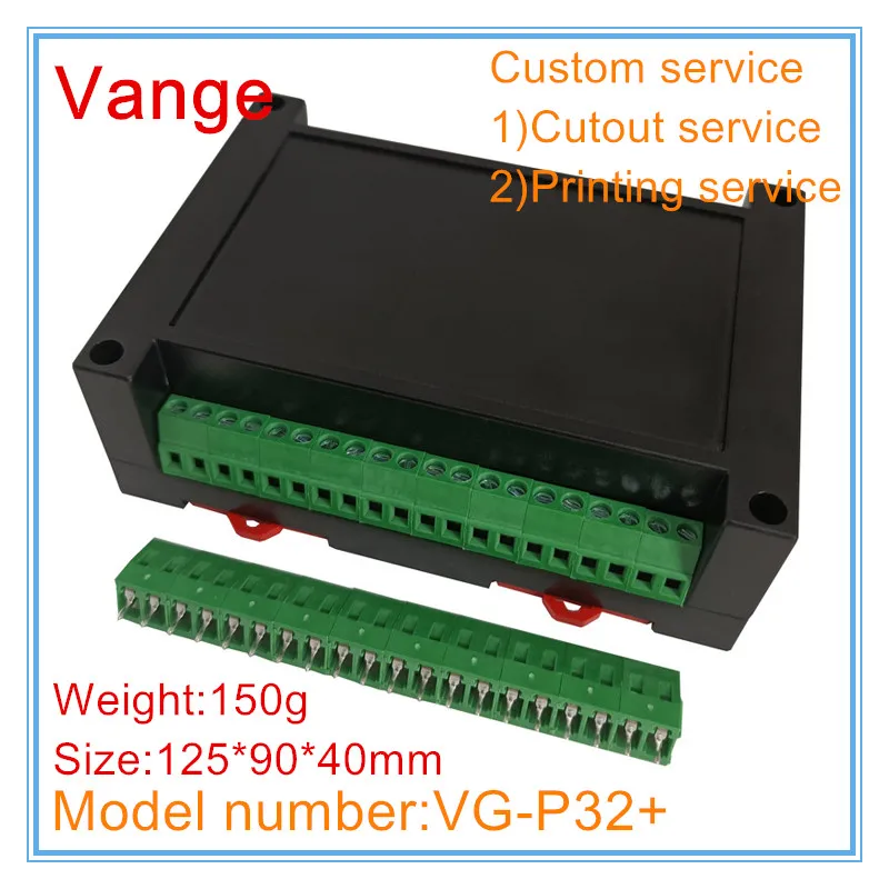Lectronic pcb control project box abs plastic junction box housing 125 90 40mm terminal thumb200