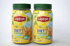 2x Lipton DIET DECAFFEINATED Iced Tea LEMON Flavor Mix 3oz 10qts Each - £41.55 GBP