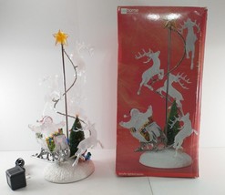 Jc Penney Santa&#39;s Sleigh &amp; Reindeer Light-Up Color Change Christmas Decoration! - £119.90 GBP