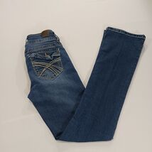 Wallflower Women’s Blue Denim Bootcut Luscious Curvy Fit Jeans Size 0 (22×30) image 2