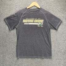 Notre Dame Fighting Irish T-Shirt Adult XS Youth L Gray Dri-Fit Graphic Tee - $11.42