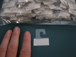 Small Business products: 100 Brand New Retail Peg Hanger Hook Tags w/ Glue Strip - £3.95 GBP