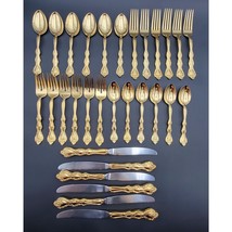 Vtg Set of 30 Pcs International Deep Golden Orleans Flatware Serving For 6 - $173.90