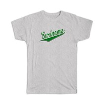 Suriname : Gift T-Shirt Flag College Script Calligraphy Country Surinamese Expat - £19.65 GBP
