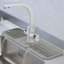 Deehas Gray Premium Silicone Kitchen Sink Splash Counter Top Faucet Guar... - $8.38