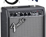 Black Bundle Of The Fender Frontman 10G Guitar Combo Amplifier With Cabl... - $142.94