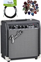 Black Bundle Of The Fender Frontman 10G Guitar Combo Amplifier With Cable And - £106.91 GBP