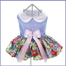 NWT Doggie Design Floral Multi-Color Pearl Harness Dress with Matching Leash XS - £18.86 GBP
