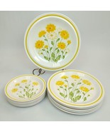 70s JC Penney Spring Valley Serving Dish, 5 Dinner &amp;6 Desert Plates Flow... - $1,870.53 MXN