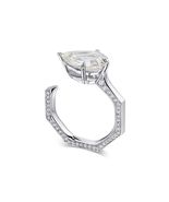 GUnique Decagonal Cut Solid Gold Half Bezel Set Ring For Gift - $1,359.20