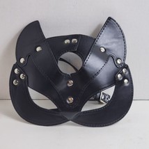 Faux Leather Naughty Cat Masquerade Mask Costume Halloween Cosplay BDSM ... - £13.18 GBP