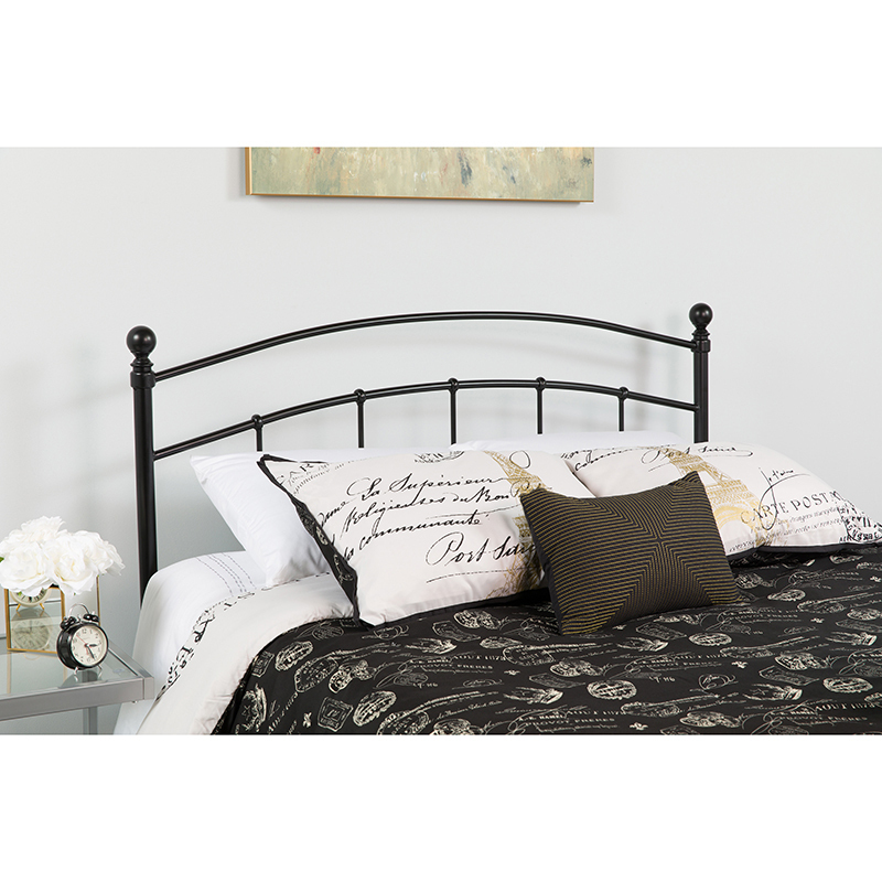 Black Metal Twin Headboard HG-HB1706-T-GG