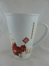 Starbucks Coffee Holiday Christmas Scene Red Town Large Cup Mug 22 oz 2013 - £12.65 GBP