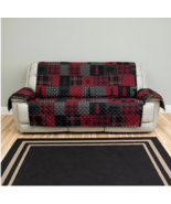 Black Bear Lodge Forest Theme Quilted Furniture Cover Sofa Loveseat Chair - $48.45+
