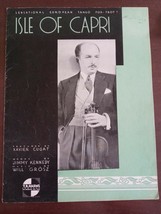 1934 Vintage Sheet Music Isle of Capri Xavier Cugat - Will Grosz - Jimmy Kennedy - £23.71 GBP