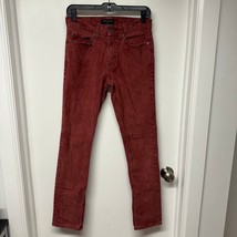 Banana Republic Men Slim Fit Dark Spiced Rum Red Cords Corduroy Pants Size 28x32 - £19.55 GBP