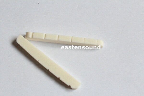 2 pcs Brand new White slotted Bone guitar nut made for ST guitar 43*3.5